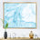 Art liquide en bleu clair et turquoise I - peinture sur toile