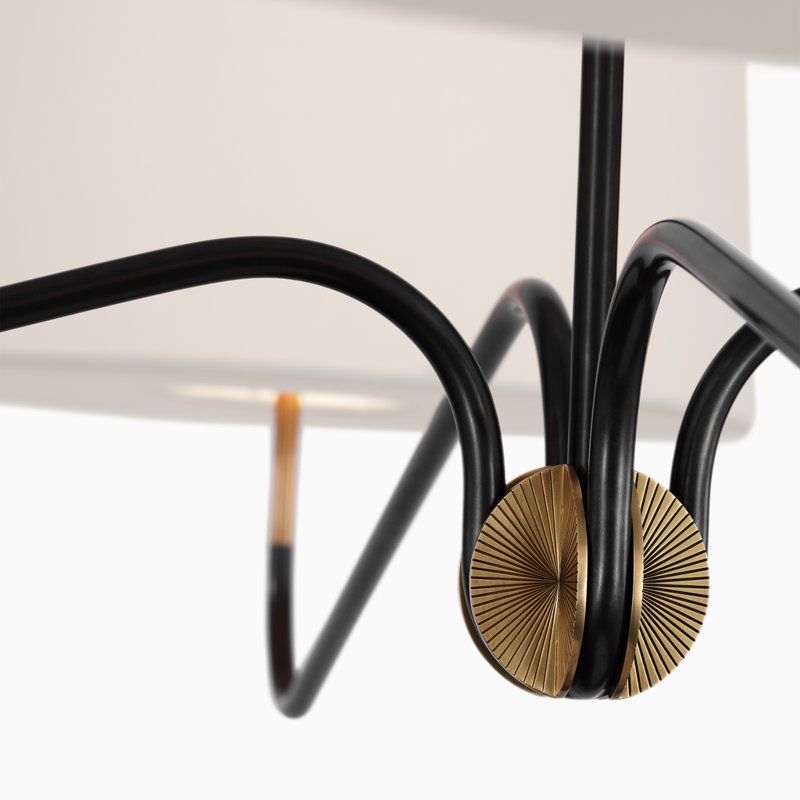 Canto 4 - Light Chandelier, Bronze/Brass