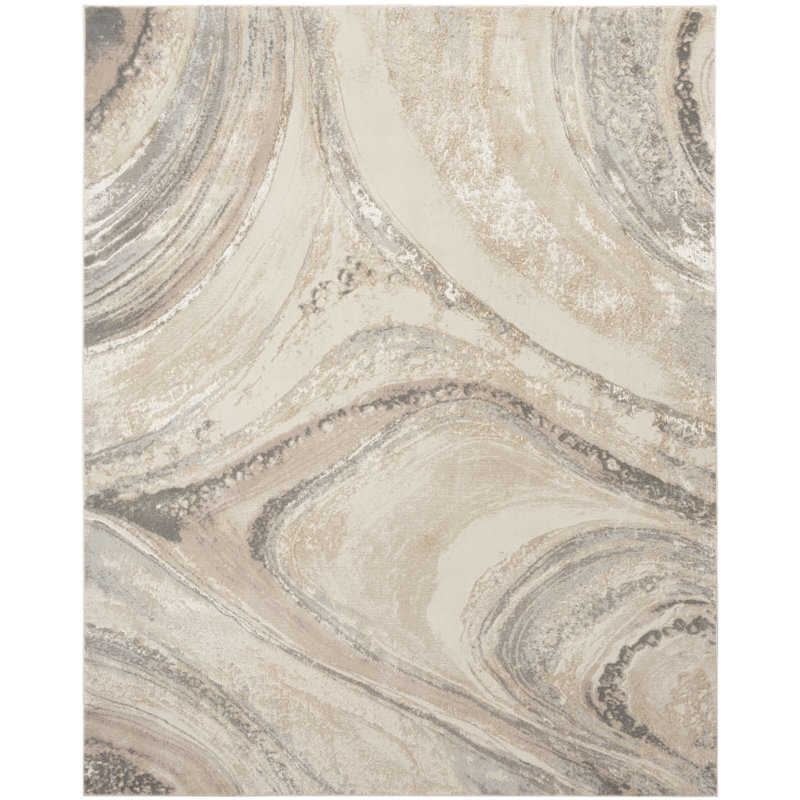 Breux Abstract Area Rug, Rectangle 274 x 366cm