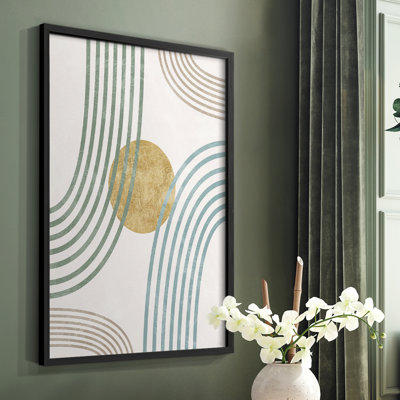 Modern Flow Framed Print - Solid Wood