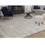 Tapis beige et argent noué à la main de haute qualité