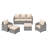 Mecayla 7-Person Wicker Patio Conversation Set with Cushions -1403709771