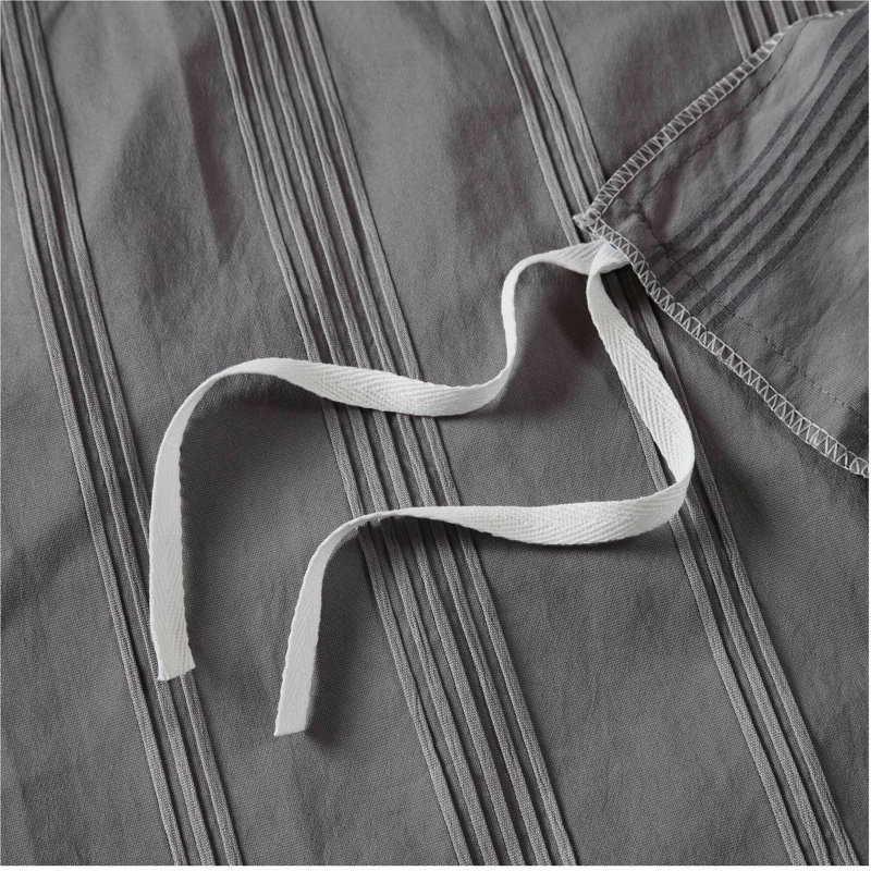 Ensemble de housse de couette 3 pièces, Gris anthracite, Housse de couette double et 2 taies d'oreiller