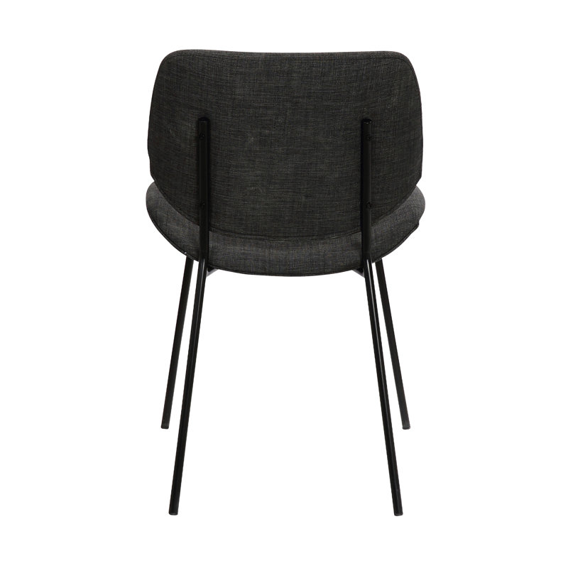 Chaise d'appoint rembourrée gris anthracite Monceau