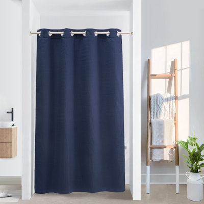 Duppstadt Honeycomb Waffle Shower Curtain with Snap-in Liner