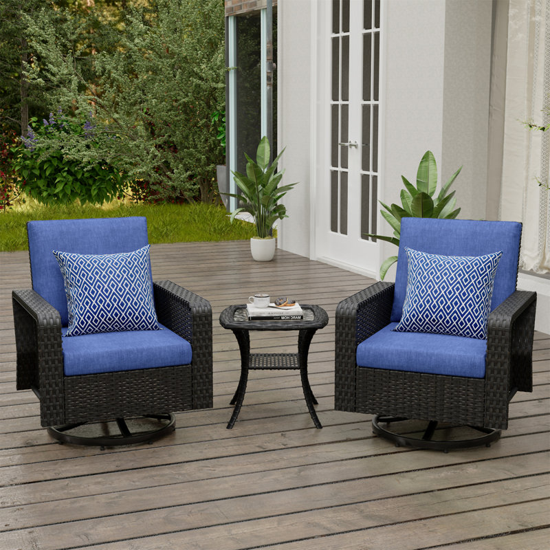 Two Swivel Chairs + A Side Table