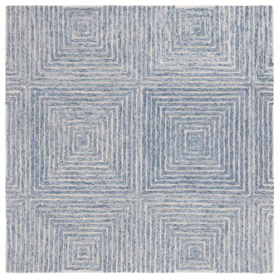 Metro Hand Tufted Wool And Cotton With Latex Geometric Rug