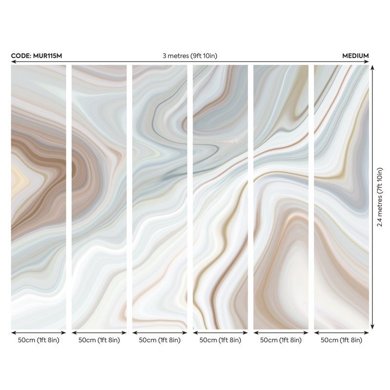 Gelston Matte Wall Mural, 240 cm L x 300 cm W