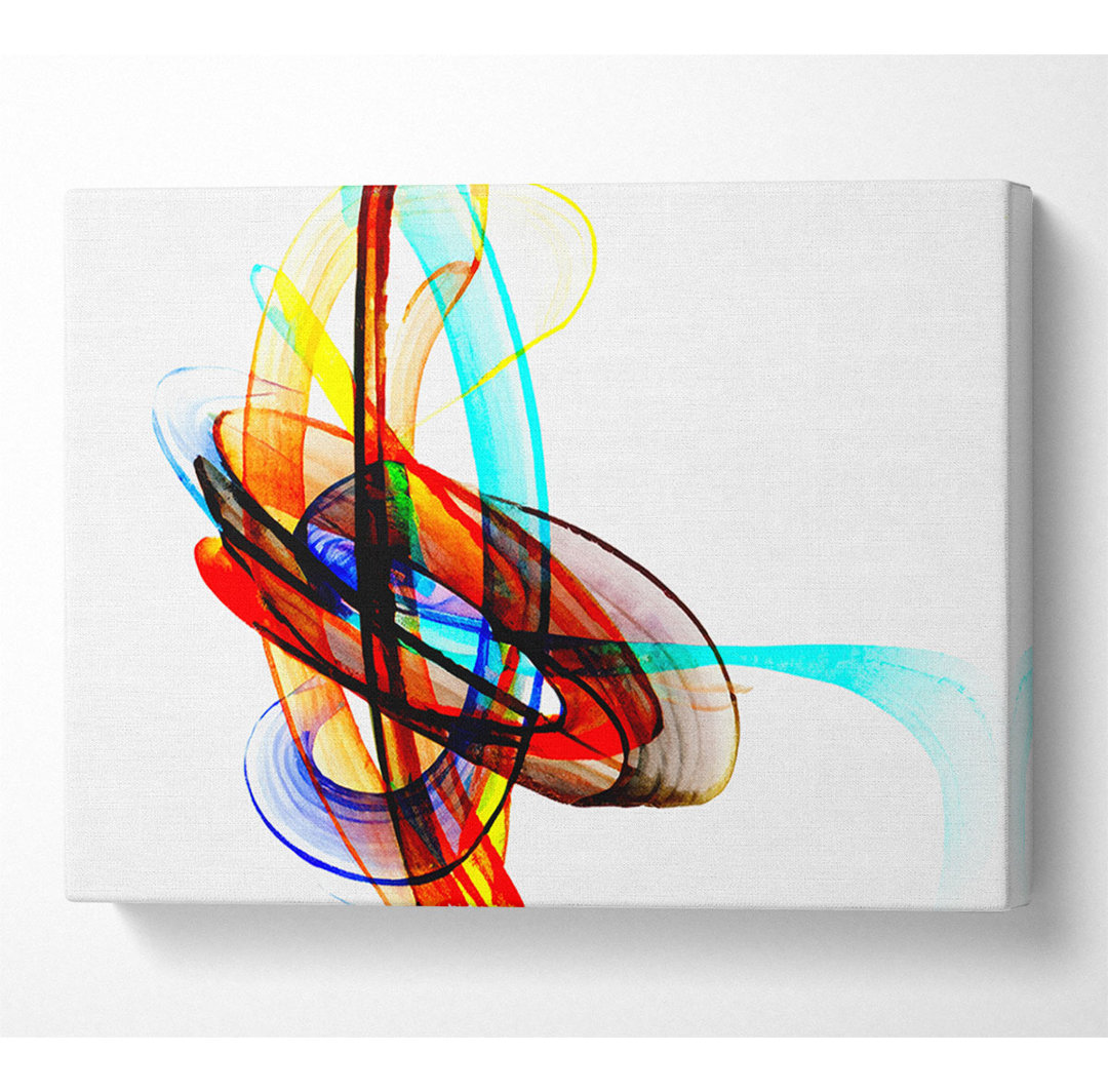 Helter Skelter Rainbow White - Kunstdrucke auf Leinwand - Wrapped Canvas