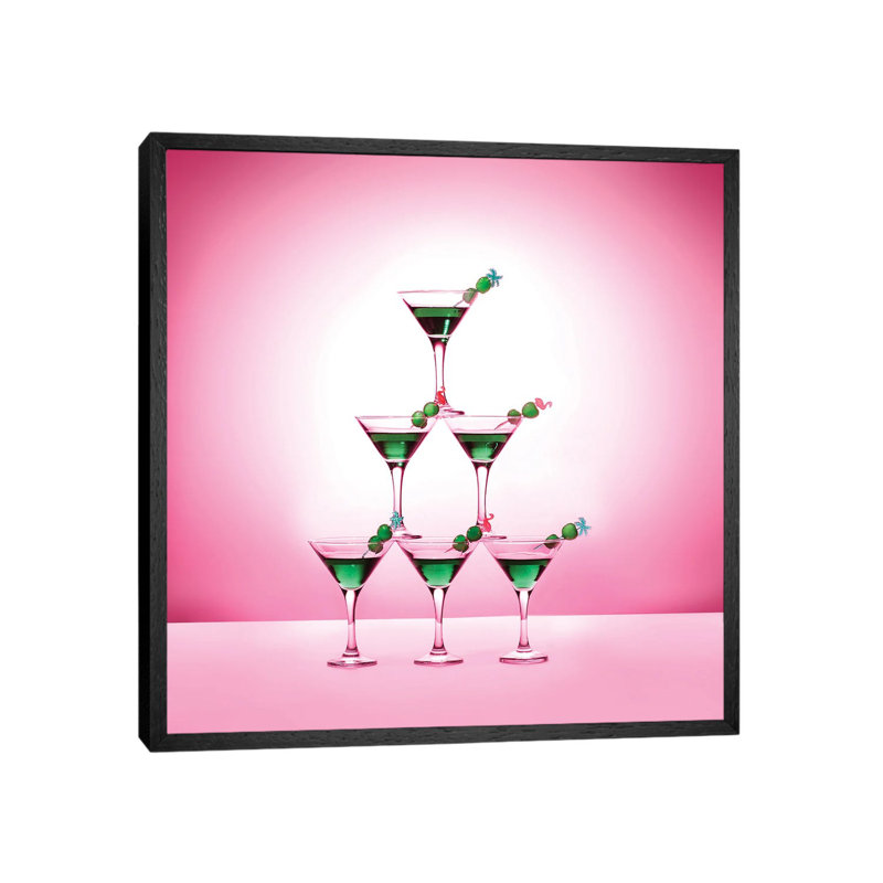 Happy Hour Mountain by Pepino De Mar - Floater Frame Gallery-Wrapped Canvas Giclée on Canvas, 93.98 cm H x 93.98 cm W, Black