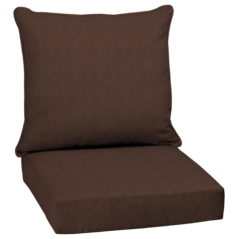 ARDEN Outdoor Lounge Chair Cushion, Gray, 24" W x 24" D