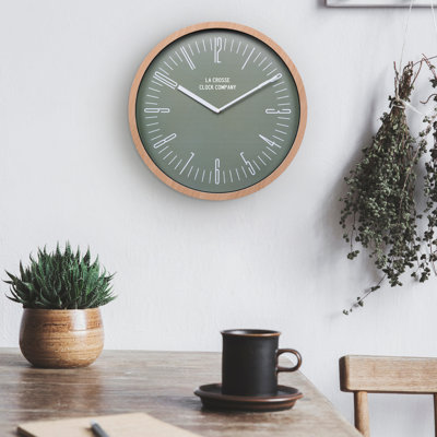 Horloge murale à quartz analogique La Crosse 404-3041D 16 pouces Ellwood