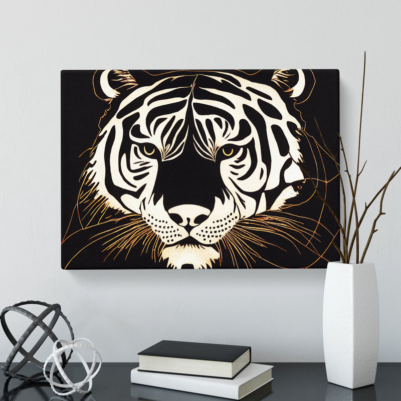Unique Tiger Art Abstract - Wrapped Canvas, 35cm H x 50cm W x 3cm D