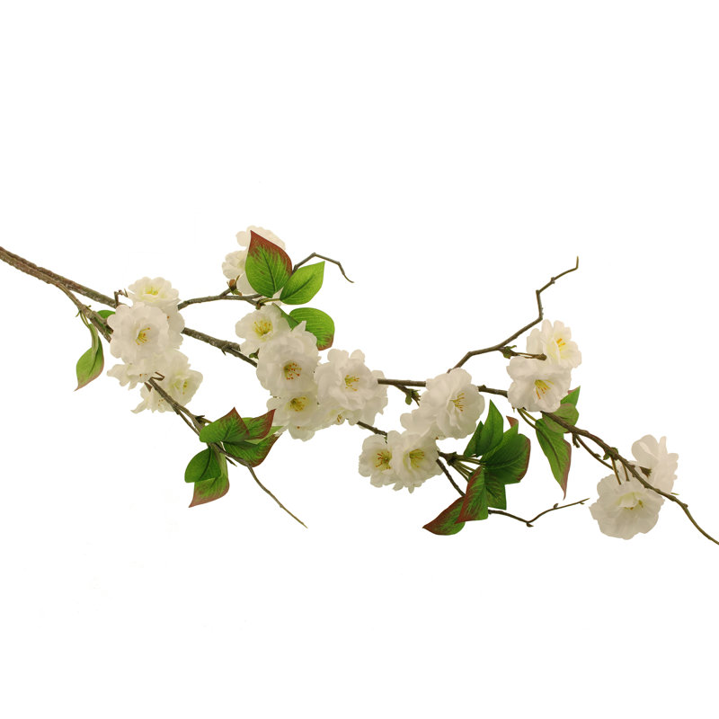 Fabric Cherry Blossom Arrangement, White