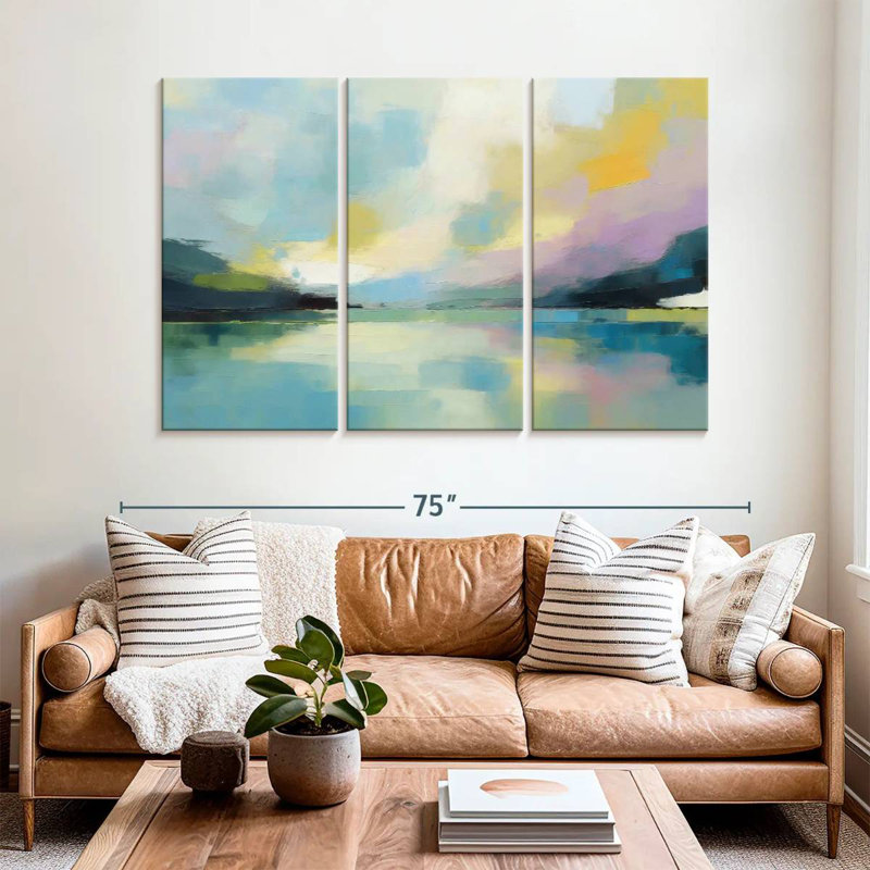 Paysage abstrait Avery, H 42 po x l 65 po