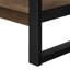 Table d'appoint, côté, bout, table de chevet, lampe, stratifié brun, métal noir, industriel-2107235495