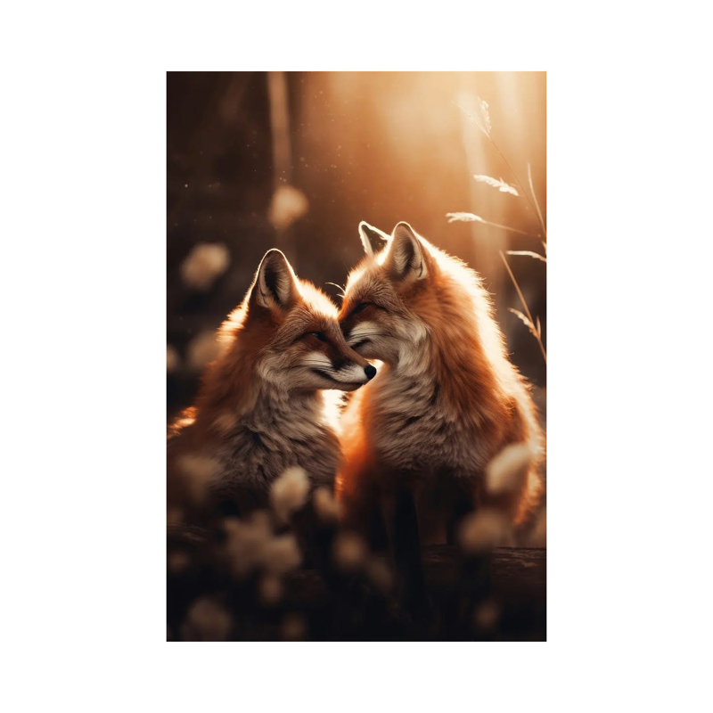 Aimer les renards - impression d'art mural