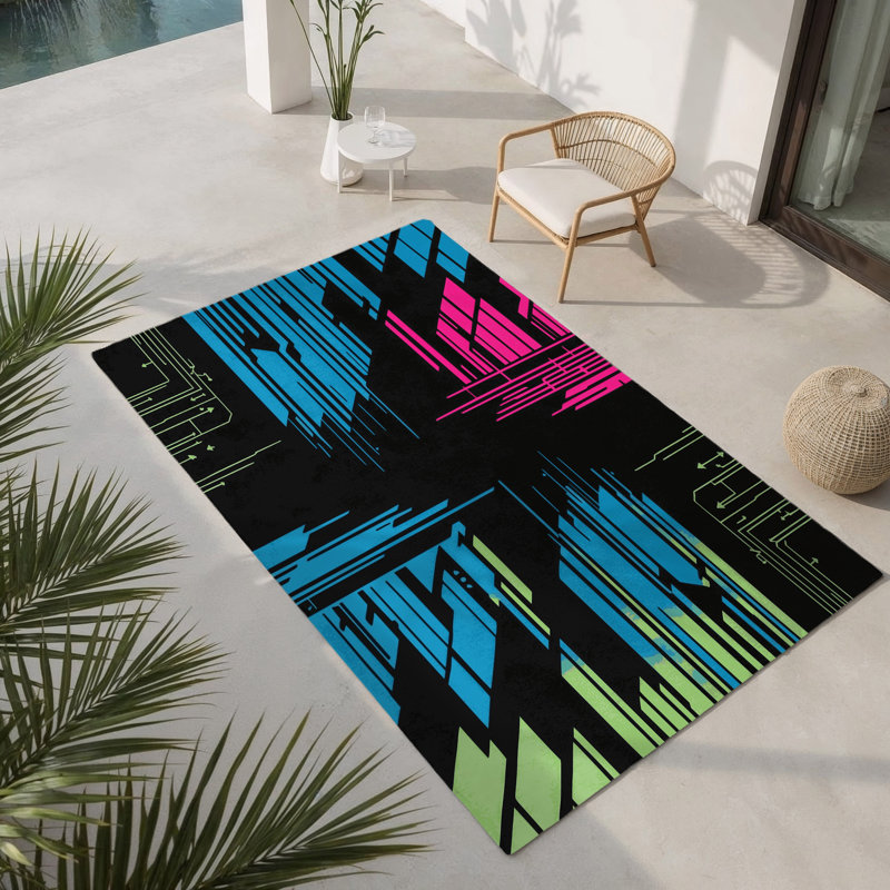 Tapis intérieur et extérieur Midnight Glow, Rectangle 9 pi x 12 pi
