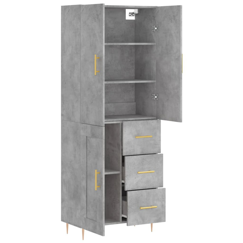 Kolossi 69.5cm Sideboard, Concrete Grey