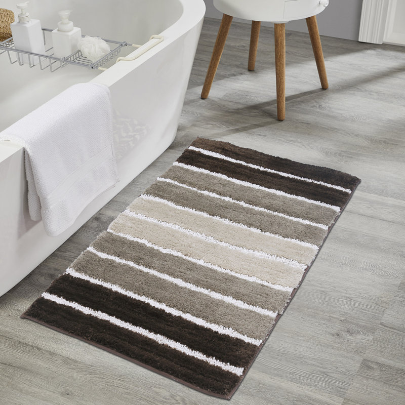 Ombre Stripe Bathrug, 32'' L x 20'' W, Beige