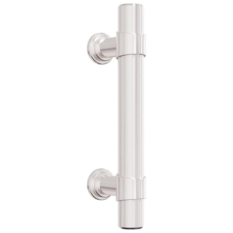 Acier inoxydable avec poignées d'armoire vidaXL, 5,03 pouces, Argent argent