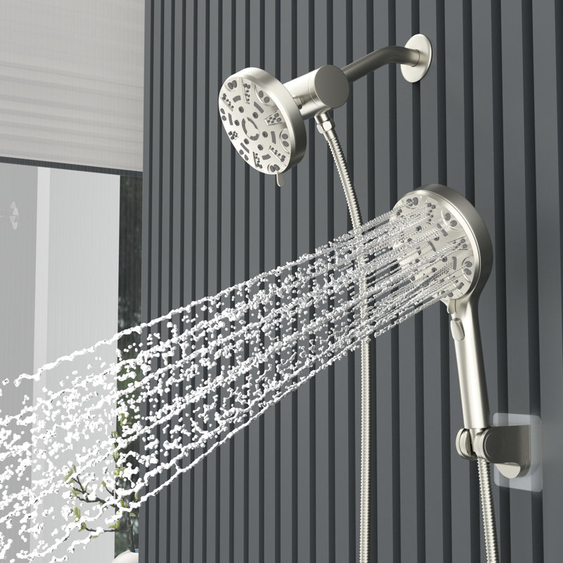 Système de douche complet multifonction, Nickel brossé