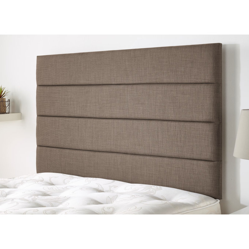 Parinaaz Upholstered Twill Headboard, Small Double (4'), Mink