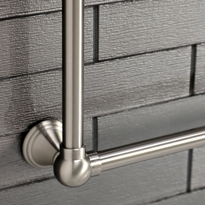 Kingston Brass Maximilien 24-Inch Wall Mount 3-Bar Towel Rack, Brushed Nickel