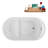 48" Streamline Soaking Freestanding Tub and Tray With Internal Drain-102290892