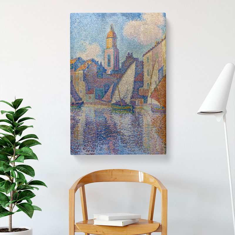 Bell Tower Of Saint-Tropez by Paul Signac - Wrapped Canvas Painting, 50cm H x 35cm W x 3cm D