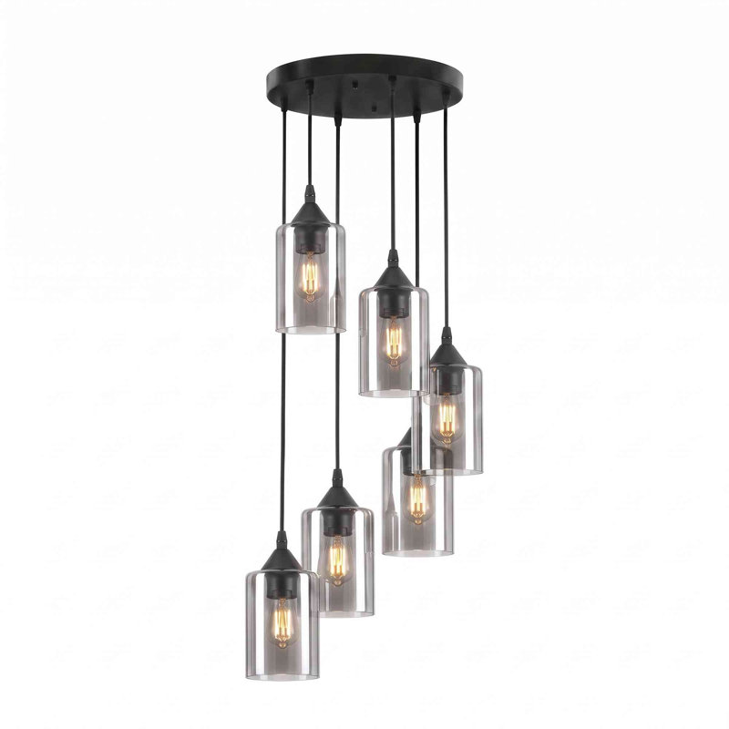 6 - Light Matte Black Pendant