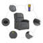  Fauteuil de massage inclinable gris-529375847