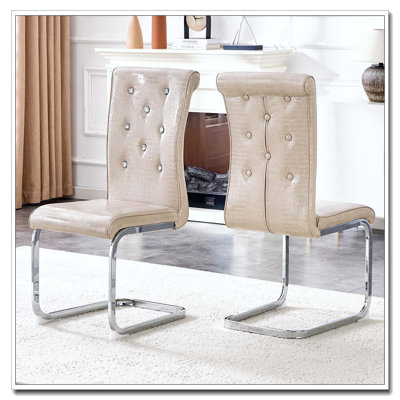Faux Leather Upholstered dining chairs