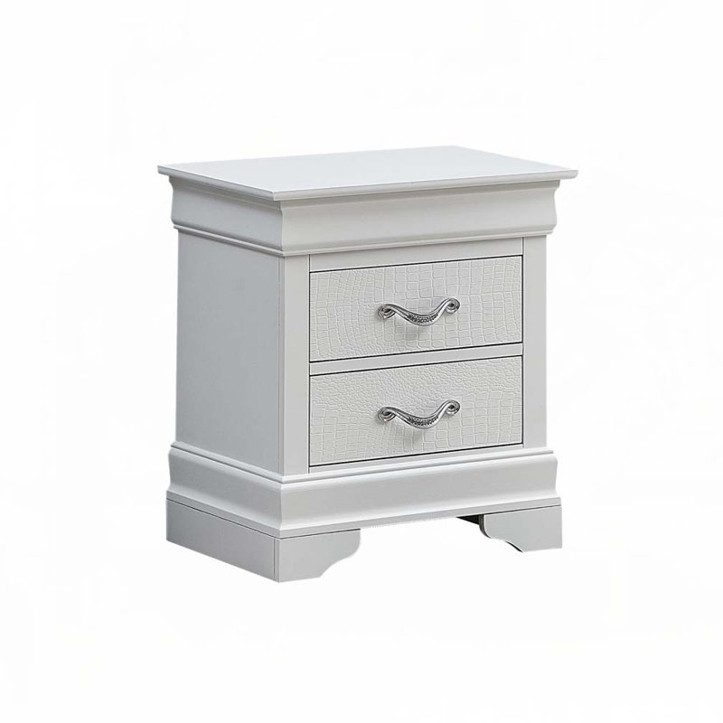 Nightstand In Silver Champagne