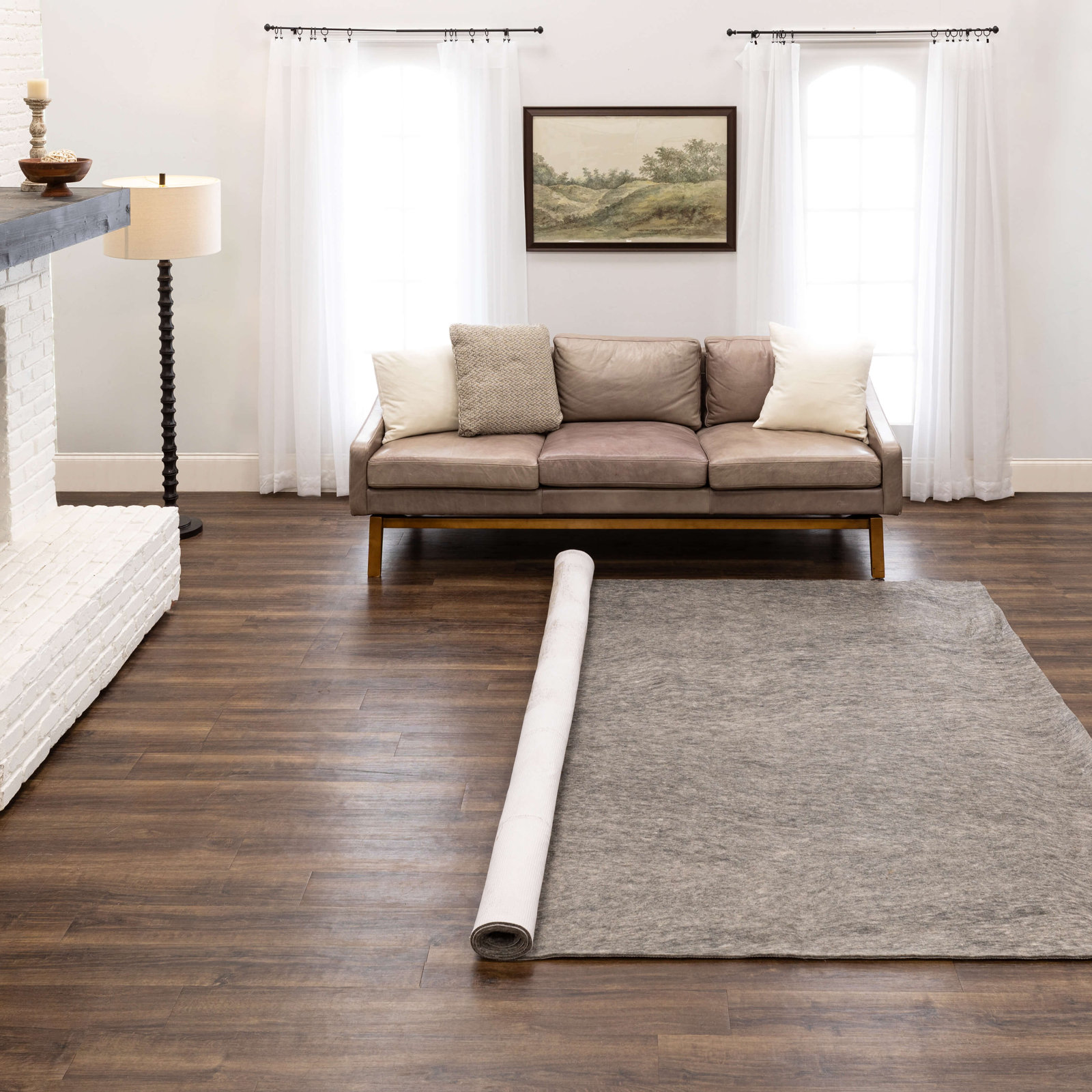 Modern Luxury Non-Slip Grip 0.25" Felt Cushioned Dual Surface Customizable Rug Pad, Runner 2' x 8'