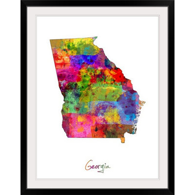 Francy «Georgia Map» par Abarca, impression