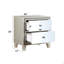 Table de chevet 1Pc avec 2 tiroirs en miroir