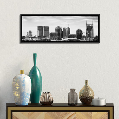 " Memphis Panoramic Skyline Cityscape (Black & White) " by Unknown Artist