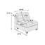 Meuble de salon capitonné sans accoudoirs 1pc-2108094598