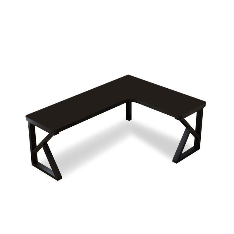 Bureau de coin en L en bois massif, H 29,53 po x l 47,24 po x P 39,37 po