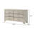 6-Drawer Bedroom Dresser Rustic Cream