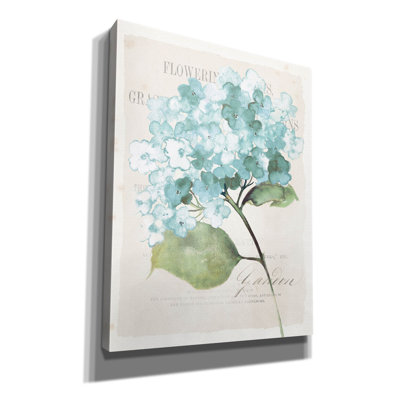 «Epic Graffiti» Antique Floral 1 Blue Vintage »par Wild Apple, art mural sur toile, 26 po x 34 po