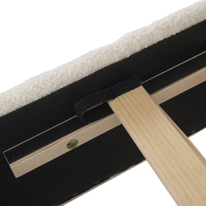 Lit plateforme, lit plateforme tapissier avec tête de lit courbée