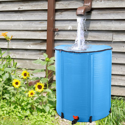 Weather Resistant Plastic Foldable Drainable Rain Barrel