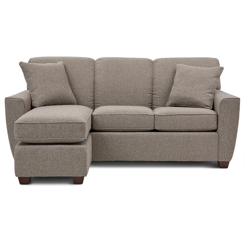 Grand canapé-lit avec méridienne Piper, Polyester beige