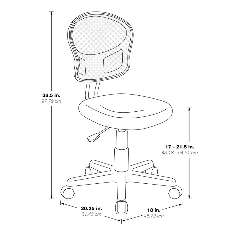 OSP Designs Mayer Task Chair, Purple