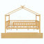 Lit en bois avec lit gigogne simple pour enfants, conception compacte et durable