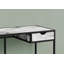 Bureau d'ordinateur, bureau personnel, ordinateur portable, tiroir de rangement, travail, métal noir, contemporain, moderne-1861249143