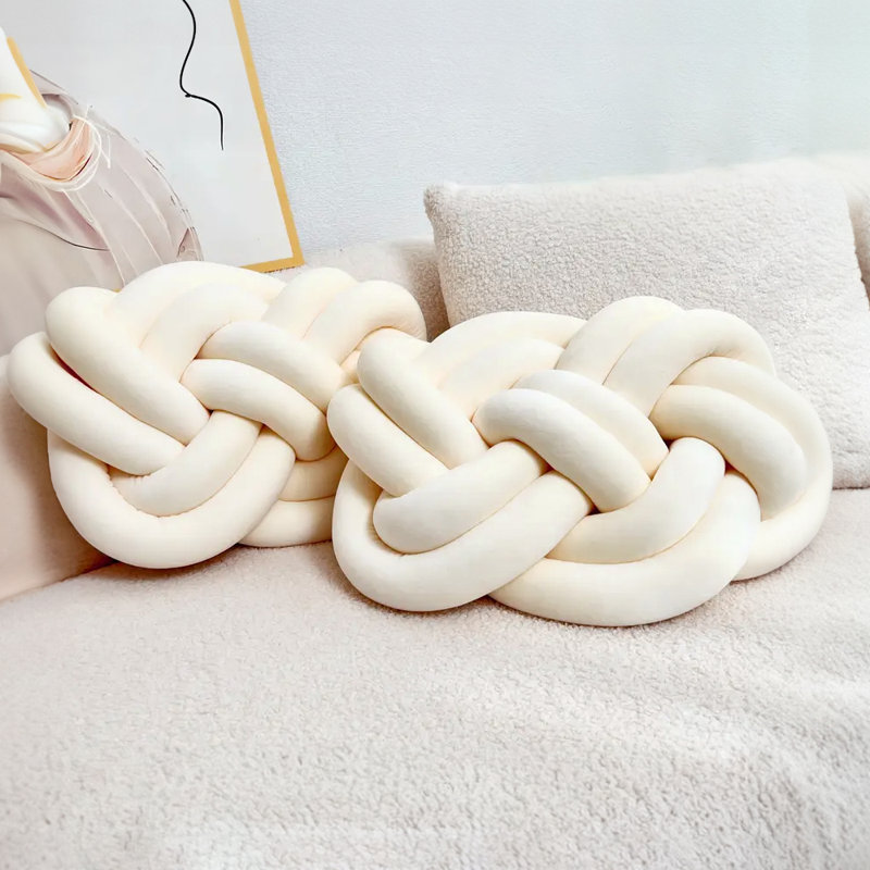 Cotton Backrest Cushion, White