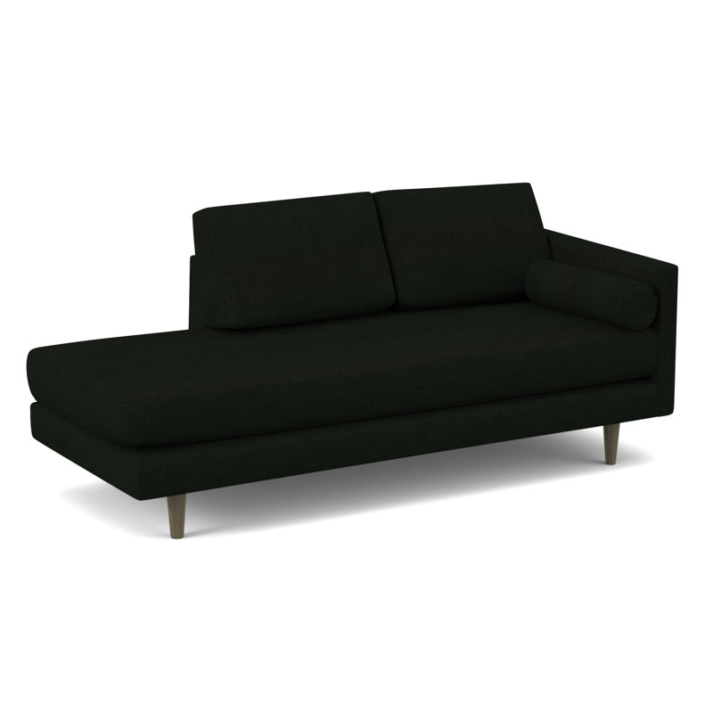 Marilyn 76" Square Arm Sofa, Dorset Black Performance Chenille